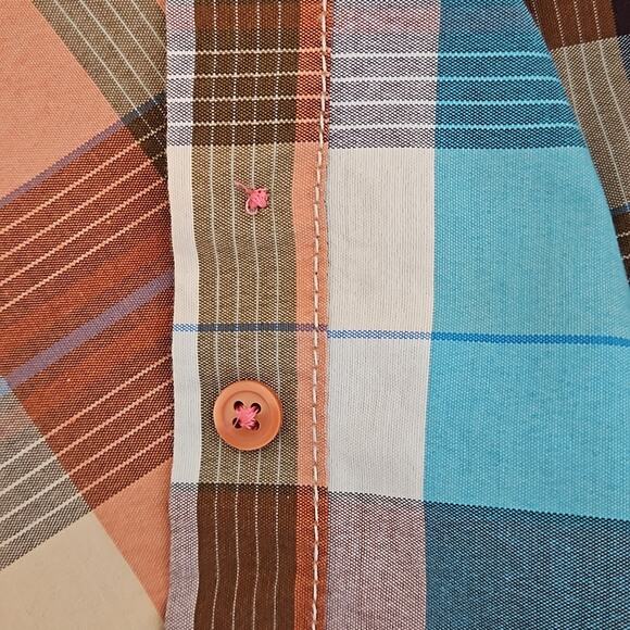 KAVU Freestone Short-sleeve Button-up Plaid Print Shirt | Men's Large - Picture 8 of 12